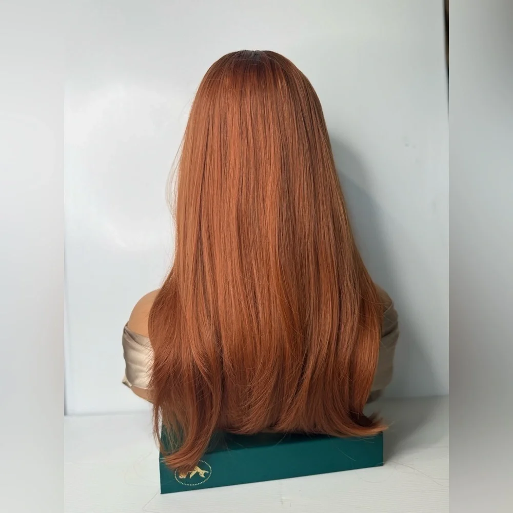 COPPER - AUBURN 20 In Wig with Bangs - Realistic Look